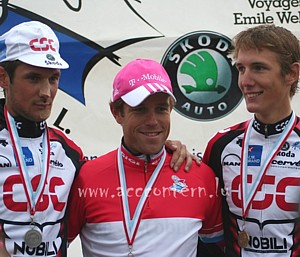Three riders from ACC Contern on the podium of the 2006 Luxemburgish National Championships: Frank Schleck, Kim Kirchen, Andy Schleck